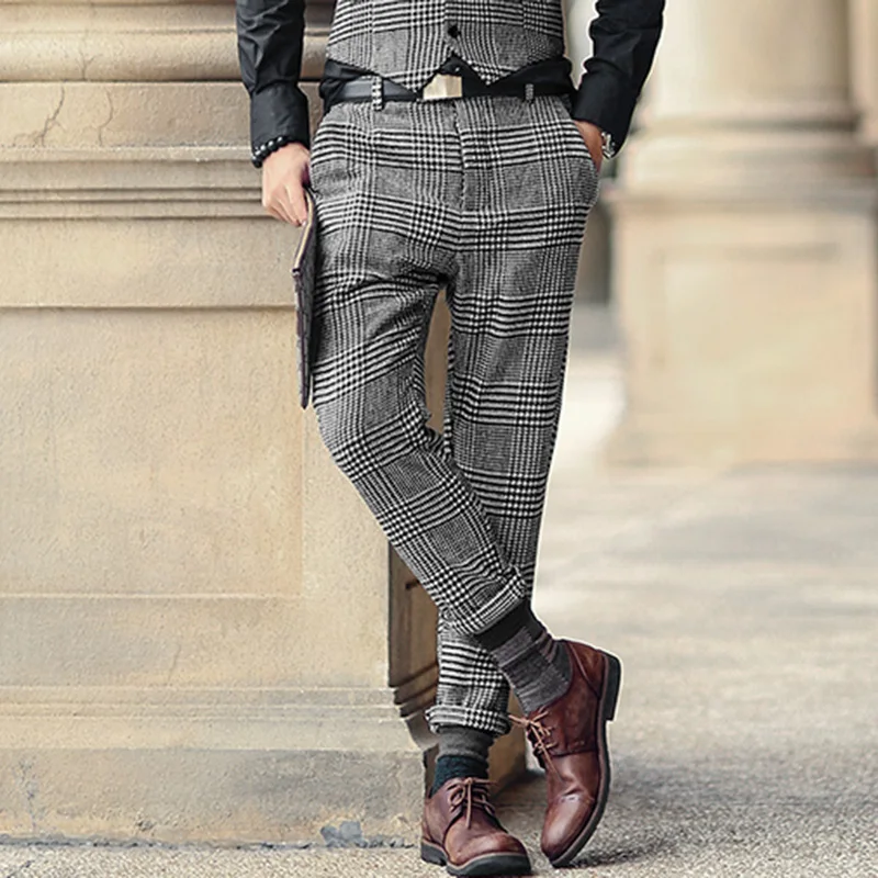 High Quality New Men's Fashion Winter&Autumn skinny pants Men Solid Color woolen Suit Pants Men Business Formal Casual Trousers
High Quality New Men's Fashion Winter&Autumn skinny pants Men Solid Color woolen Suit Pants Men Business Formal Casual Trousers