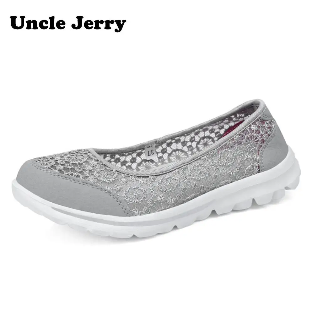 Туфли UncleJerry женские легкие дышащие удобные сандалии на плоской подошве со