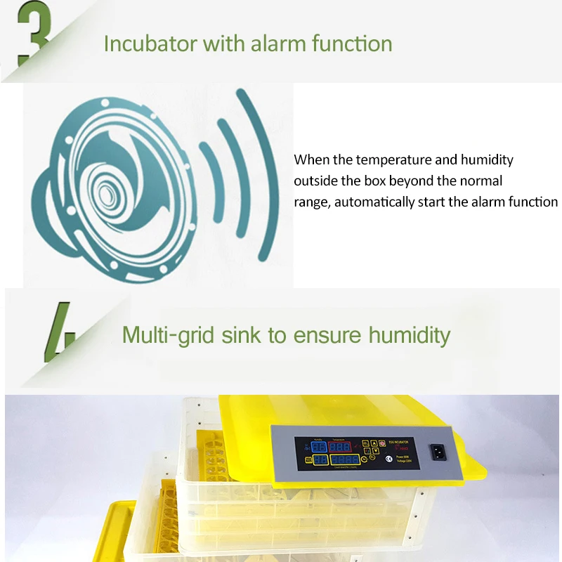 Automatic Egg Incubator China 96 Digital Clear Egg Turning Temperature Control Farm Hatchery Machine chicken egg Hatcher (13)