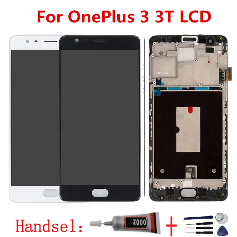 For Oneplus3 3T LCD display Assembly With Frame For Oneplus 3 3T A3000 A3003 LCD Display Touch Screen Digitizer Replacement
For Oneplus3 3T LCD display Assembly With Frame For Oneplus 3 3T A3000 A3003 LCD Display Touch Screen Digitizer Replacement