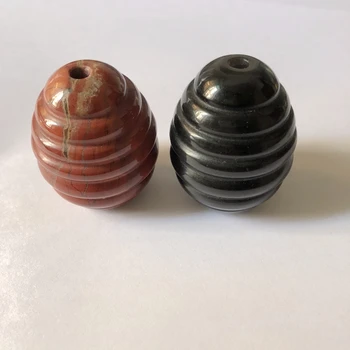 

Yoni Egg,Natural Red Jaspe,Obsidian Eggs Polished Chlorophane Massage Chakra Healing Reiki Stone Egg 35x50mm,One Pack
