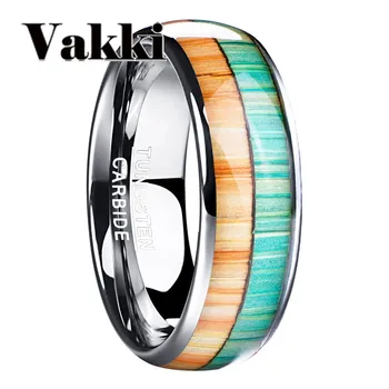 High Quality Inlay Orange Green Colors Wood Grain Dome 8mm Width Polishing Tungsten Steel Men Ring 2018 Trendy Male Jewelry
High Quality Inlay Orange Green Colors Wood Grain Dome 8mm Width Polishing Tungsten Steel Men Ring 2018 Trendy Male Jewelry