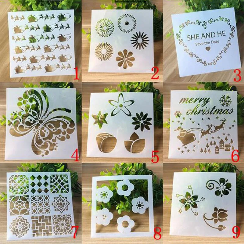 9pc Stencil Bullet Journal Openwork Painting Template DIY Embossing Craft Accessories Sjablonen For Scrapbooking Decor Template
9pc Stencil Bullet Journal Openwork Painting Template DIY Embossing Craft Accessories Sjablonen For Scrapbooking Decor Template