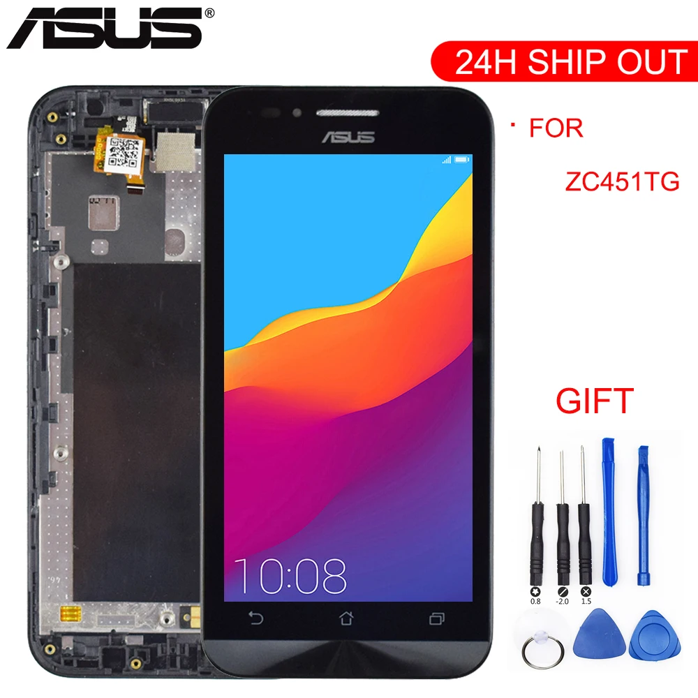 ЖК-дисплей для ASUS Zenfone Go ZC451TG, дигитайзер, сенсор, внешнее стекло с рамкой 4,5 дюйма, 854*480, сенсорный экран для ASUS ZC451TG
ЖК-дисплей для ASUS Zenfone Go ZC451TG, дигитайзер, сенсор, внешнее стекло с рамкой 4,5 дюйма, 854*480, сенсорный экран для ASUS ZC451TG