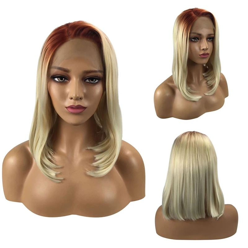 16inch Short Bobo Brown Blonde Color Hand Tied Daily Makeup Synthetic Lace Wig Front With Stable Hairnet Wig Caps Wedding Cosplay Party
16inch Short Bobo Brown Blonde Color Hand Tied Daily Makeup Synthetic Lace Wig Front With Stable Hairnet Wig Caps Wedding Cosplay Party