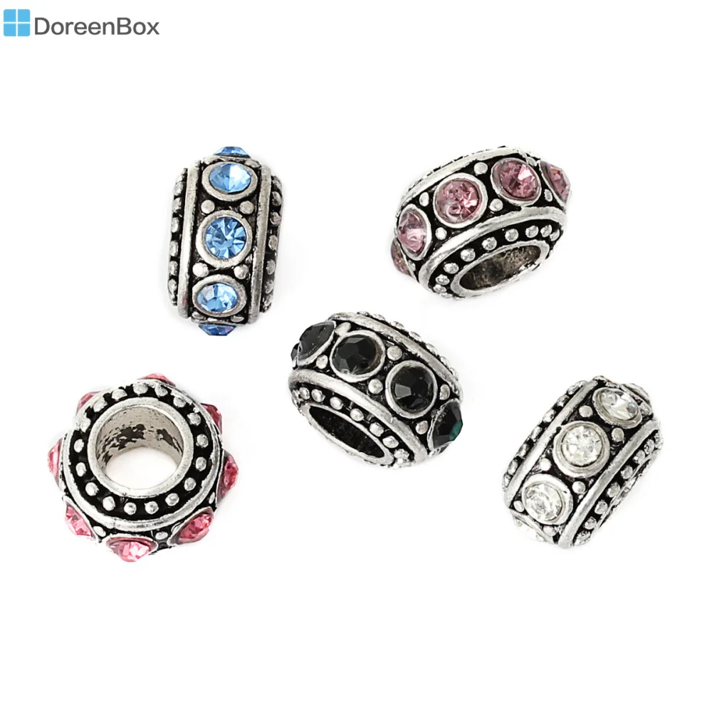 Doreen Box hot- 10 Mixed Rhinestone Spacer Beads Fit Charm Bracelet 11mm Dia.(B09186)
Doreen Box hot- 10 Mixed Rhinestone Spacer Beads Fit Charm Bracelet 11mm Dia.(B09186)