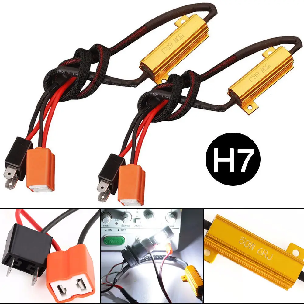Hot New 50W Fog Light H7 LED Decoder Canbus Cable Resistor Canceller Load No Error Flickering Decoder Wire Adapter Anti-Flicker
Hot New 50W Fog Light H7 LED Decoder Canbus Cable Resistor Canceller Load No Error Flickering Decoder Wire Adapter Anti-Flicker