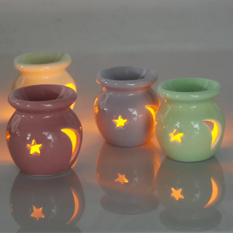 Moon and star Japanese style Mini Thick hollow ceramic candle aromatherapy furnace Incense burner
Moon and star Japanese style Mini Thick hollow ceramic candle aromatherapy furnace Incense burner