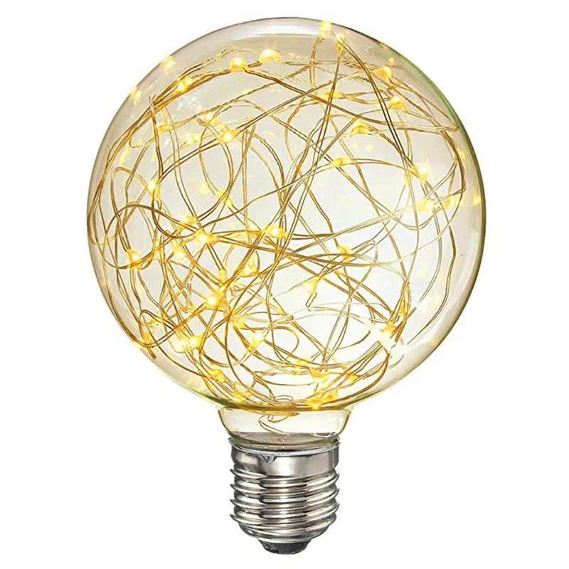 4pc Copper Wire Light 3W 200lm E27 LED Filament Bulbs G95 33 LED Starry Decorative Warm White AC85-265V Starry Sky Chirstmas LED
4pc Copper Wire Light 3W 200lm E27 LED Filament Bulbs G95 33 LED Starry Decorative Warm White AC85-265V Starry Sky Chirstmas LED