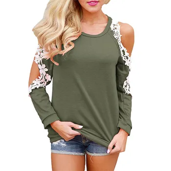 Women Long Sleeve Lace Blouse 2019 Casual Loose Solid Tops Tees Sexy Off Shoulder O-neck Blouse Shirt Fashion Blusa Feminina
Women Long Sleeve Lace Blouse 2019 Casual Loose Solid Tops Tees Sexy Off Shoulder O-neck Blouse Shirt Fashion Blusa Feminina