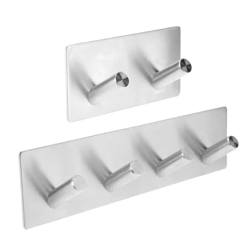 Stainless Steel Self Adhesive Sticky On Wall Clothes Hanger Door Towel Holder Bedroom Holder Kitchen Cabinet Organizer
Stainless Steel Self Adhesive Sticky On Wall Clothes Hanger Door Towel Holder Bedroom Holder Kitchen Cabinet Organizer