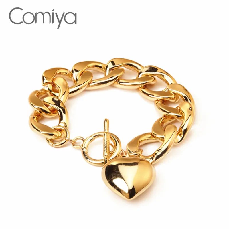Comiya Big Hand Gold Link Chain Heart Pendant Pulseiras Punk Fashion Bracelet Bracelets For Women Bijoux Vintage Jewelry
Comiya Big Hand Gold Link Chain Heart Pendant Pulseiras Punk Fashion Bracelet Bracelets For Women Bijoux Vintage Jewelry