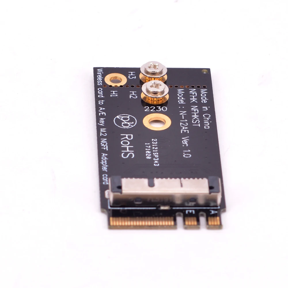 A/E key M.2 wireless network adapter for Macbook Air / Pro BCM94360CS2 BCM943224PCIEBT2 module
A/E key M.2 wireless network adapter for Macbook Air / Pro BCM94360CS2 BCM943224PCIEBT2 module