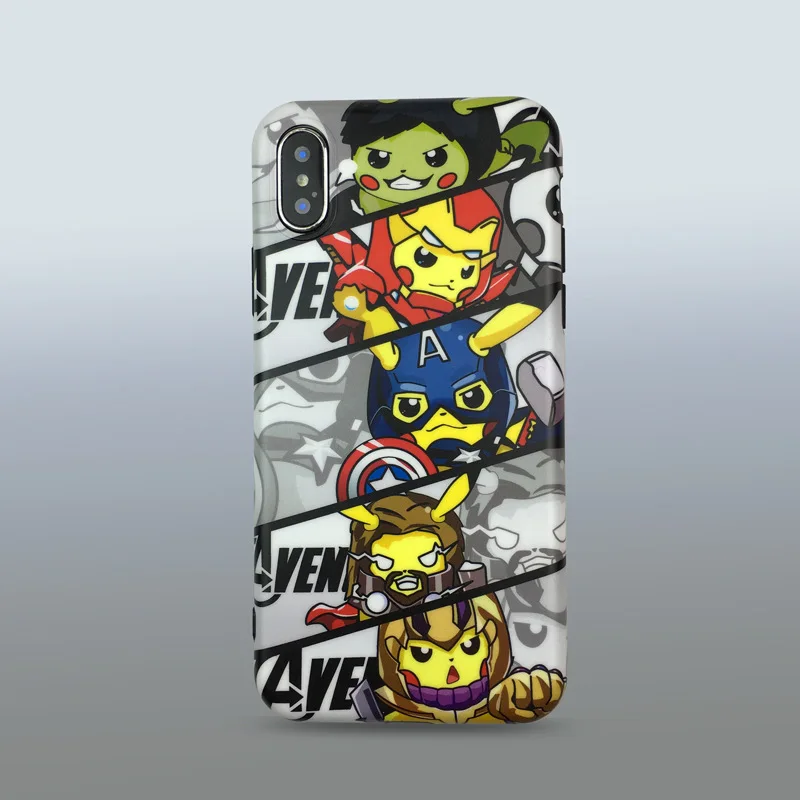 For iphone 8 case silicone cover Pokemons Pikachue Marvel Avengers Phone Case for coque iPhone 7 6 6S 8 7 Plus X XR XS MAX Case
For iphone 8 case silicone cover Pokemons Pikachue Marvel Avengers Phone Case for coque iPhone 7 6 6S 8 7 Plus X XR XS MAX Case