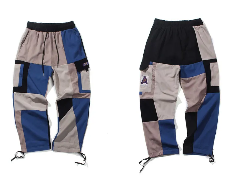 Color Block Patchwork Pants 1