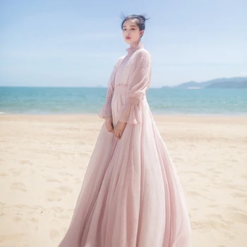 MM169 New Arrivals Summer 2017 women 9m large bottom turtleneck long sleeve maxi vintage beach chiffon dress pink
MM169 New Arrivals Summer 2017 women 9m large bottom turtleneck long sleeve maxi vintage beach chiffon dress pink