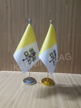 KAFNIK,Vatican Office table desk flag with gold or silver metal flagpole base 14*21cm country flag free shipping
KAFNIK,Vatican Office table desk flag with gold or silver metal flagpole base 14*21cm country flag free shipping