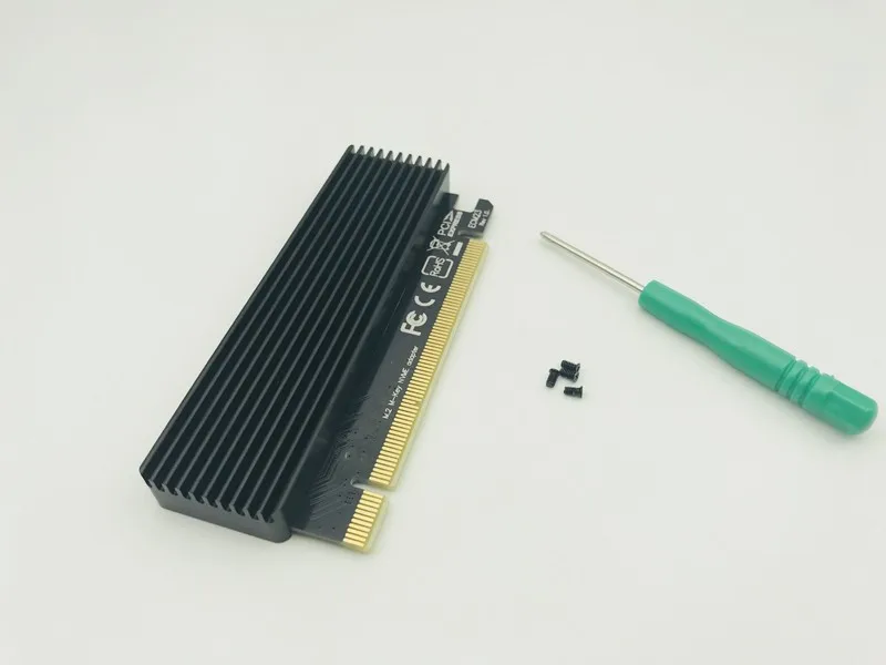 Адаптер M.2 NGFF на PCIE 3 0 X16 Светодиодный интерфейс M Key NVMe SSD поддержка PCI Express 0x4 2230-2280