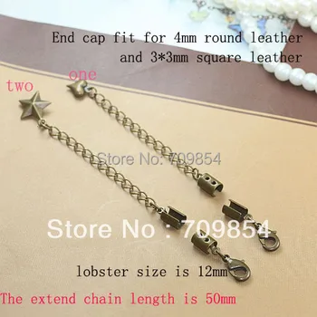 fit for 3*3mm square and 4mm round leather cord end cap bronze plated /extrend chain + lobster =one set
fit for 3*3mm square and 4mm round leather cord end cap bronze plated /extrend chain + lobster =one set
