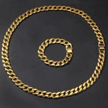 15mm wide 8inch 30inch Bling Gold Round Cuban Miami Necklaces Bracelets Set Men Hip Hop Link Chain Jewelry Drop Shhipping
15mm wide 8inch 30inch Bling Gold Round Cuban Miami Necklaces Bracelets Set Men Hip Hop Link Chain Jewelry Drop Shhipping