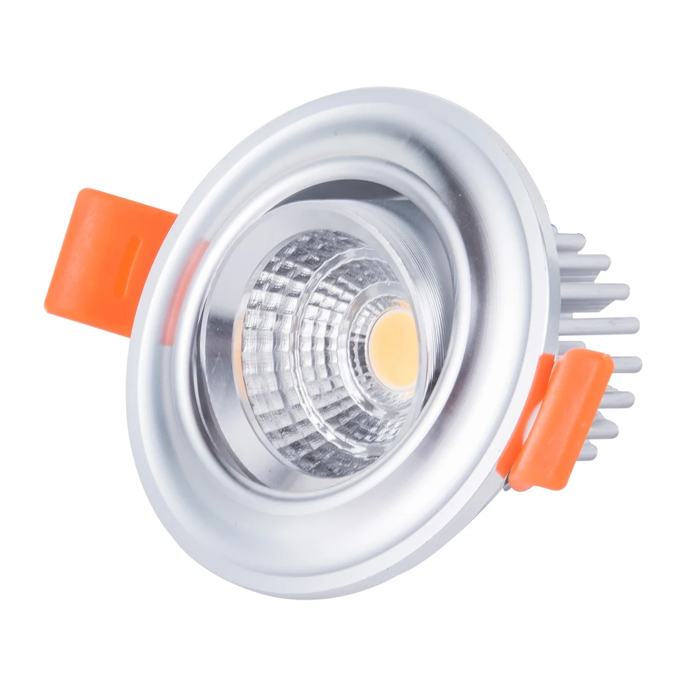 

AC110V 220V high quality COB 3W 7W Led Down Light warm white spot light lamps Ceiling downlight Silver Golden housing