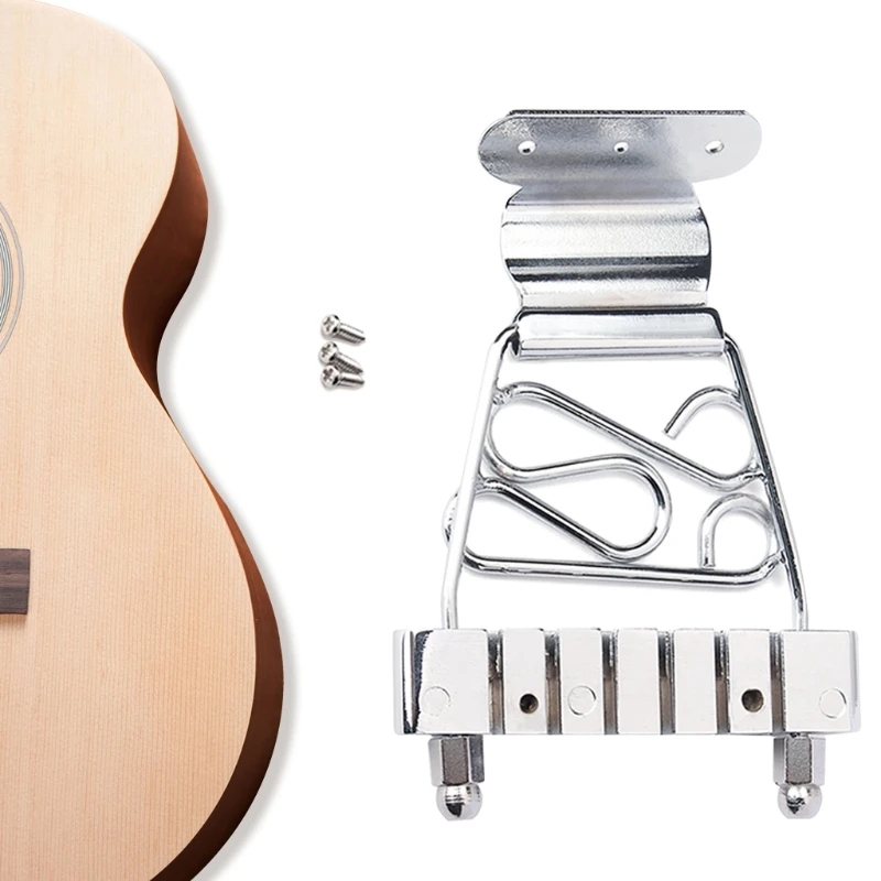 6 String Archtop Gitarre Trapez Tailpiece Brücke Chrom