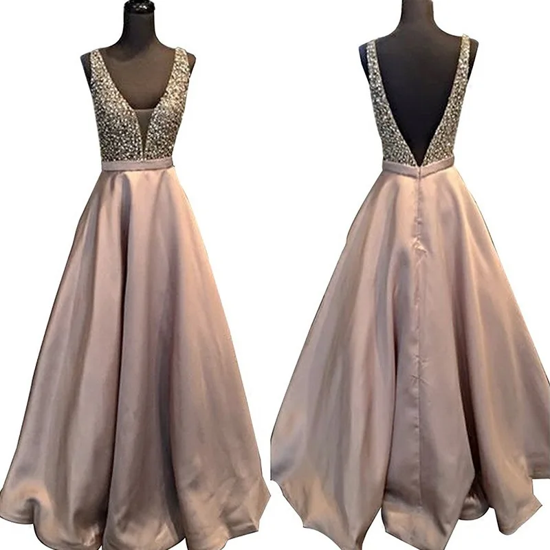 Luxury Beaded Satin Long Elegant Evening Dress Female 2019 Sexy Backless Formal Prom Party Dresses Evening Gown Special Occasion
Luxury Beaded Satin Long Elegant Evening Dress Female 2019 Sexy Backless Formal Prom Party Dresses Evening Gown Special Occasion