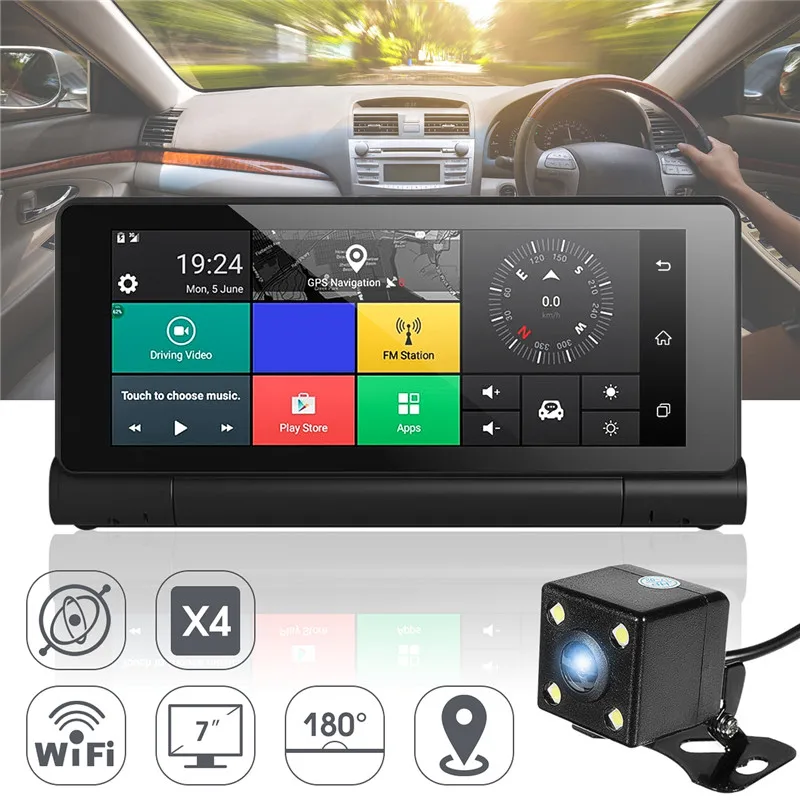 KROAK 7'' Android 5.1 WiFi Dashboard Car DVR Rearview Mirror Dash-Cam Driving Recorder GPS Navigation
KROAK 7'' Android 5.1 WiFi Dashboard Car DVR Rearview Mirror Dash-Cam Driving Recorder GPS Navigation