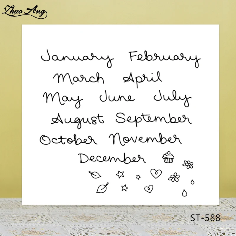 12 Months Transparent Rubber Stamp/Seal for DIY Scrapbooking Photo Album Decorative Card Making Clear Stamp Supplies
12 Months Transparent Rubber Stamp/Seal for DIY Scrapbooking Photo Album Decorative Card Making Clear Stamp Supplies