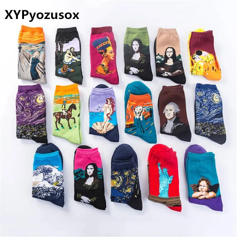Happy Socks Men Oil Painting Retro Funny Art Socks For Men Male Fashion Streetwear Skate Socks Van Gogh Art Socks Meias Sokken
Happy Socks Men Oil Painting Retro Funny Art Socks For Men Male Fashion Streetwear Skate Socks Van Gogh Art Socks Meias Sokken