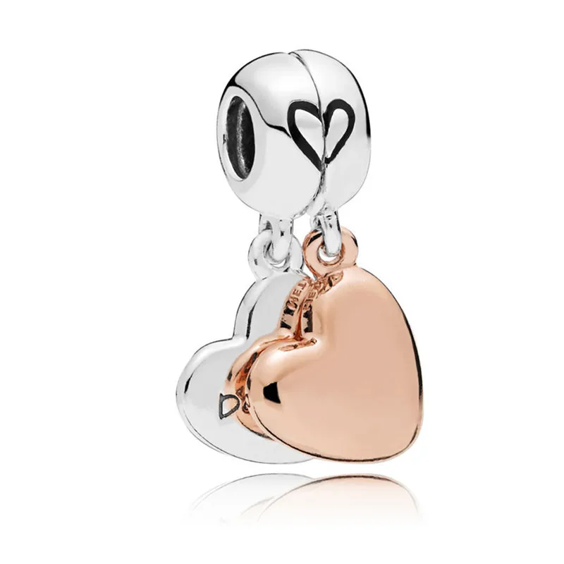 2019 New 925 Silver Heart Pendant Rose Mother and Daughter Hanging Charm Fit Original Pandora Bracelet Women DIY Jewelry Gift 
2019 New 925 Silver Heart Pendant Rose Mother and Daughter Hanging Charm Fit Original Pandora Bracelet Women DIY Jewelry Gift