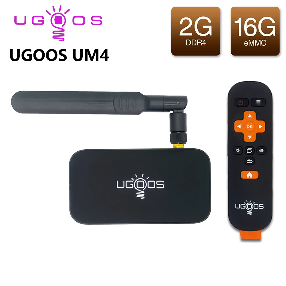 UGOOS UM4 2GB DDR4 16GB ROM TV Box Android 7.1 RK3328 Quad Core 4K HD Smart Media Player 2.4G&5G WiFi Bluetooth 4.0 Set Top Box
UGOOS UM4 2GB DDR4 16GB ROM TV Box Android 7.1 RK3328 Quad Core 4K HD Smart Media Player 2.4G&5G WiFi Bluetooth 4.0 Set Top Box