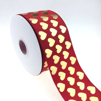 3 "75mm 100 yards Valentine's day gold foil heart printed grosgrain ribbons DIY polyester ribbon,many color for choose
3 "75mm 100 yards Valentine's day gold foil heart printed grosgrain ribbons DIY polyester ribbon,many color for choose