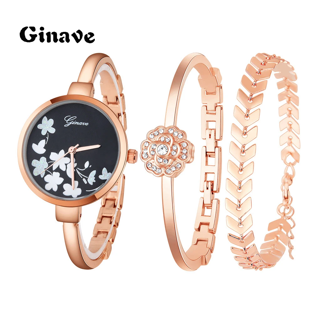 3 PCS Set luxury flower Elegant Diamond Quartz Watch Women Rose Gold Bracelet Watch Multicolor Jewelry Ladies Casual Wristwatch
3 PCS Set luxury flower Elegant Diamond Quartz Watch Women Rose Gold Bracelet Watch Multicolor Jewelry Ladies Casual Wristwatch