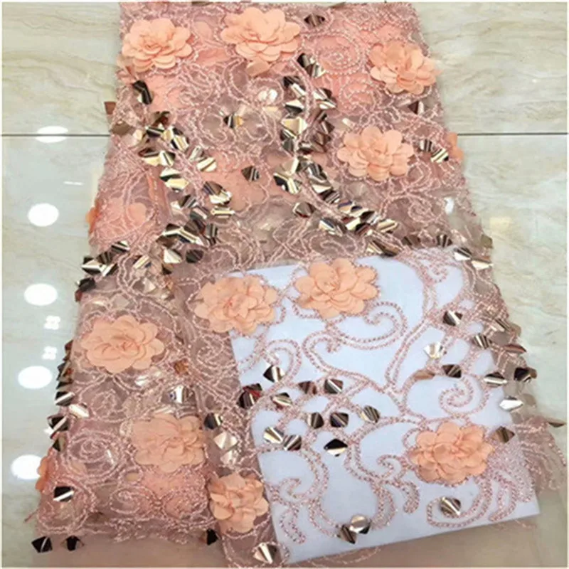 2019 New French Nigerian sequins net lace African tulle mesh Sequence lace fabric high quality for wedding dress 5yards/lot
2019 New French Nigerian sequins net lace African tulle mesh Sequence lace fabric high quality for wedding dress 5yards/lot