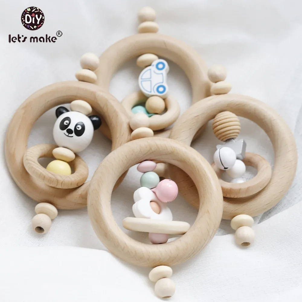 Let's Make Baby Teether Educational Toys 1PC Rattle Panda Rings Food Grade Flower Rough Beads PVC Free Wooden Blanks Bed Bell
Let's Make Baby Teether Educational Toys 1PC Rattle Panda Rings Food Grade Flower Rough Beads PVC Free Wooden Blanks Bed Bell