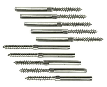 10PCS Threaded Terminal Stud End Fitting 1/8" Cable Deck Railing, Hand Swage 316 Stainless Steel
10PCS Threaded Terminal Stud End Fitting 1/8" Cable Deck Railing, Hand Swage 316 Stainless Steel