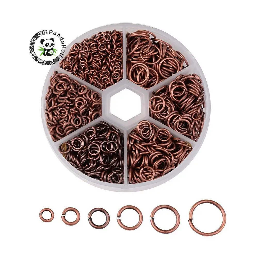 1 Box Close but Unsoldered Brass Jump Rings, Nickel Free, Red Copper, 4~10x0.6~1mm; about 110g/box
1 Box Close but Unsoldered Brass Jump Rings, Nickel Free, Red Copper, 4~10x0.6~1mm; about 110g/box