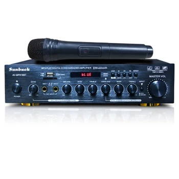 AV-MP618BT 100W+100W HiFi Home karaoke Bluetooth audio amplifier with Digital display FM radio wireless microphone
AV-MP618BT 100W+100W HiFi Home karaoke Bluetooth audio amplifier with Digital display FM radio wireless microphone
