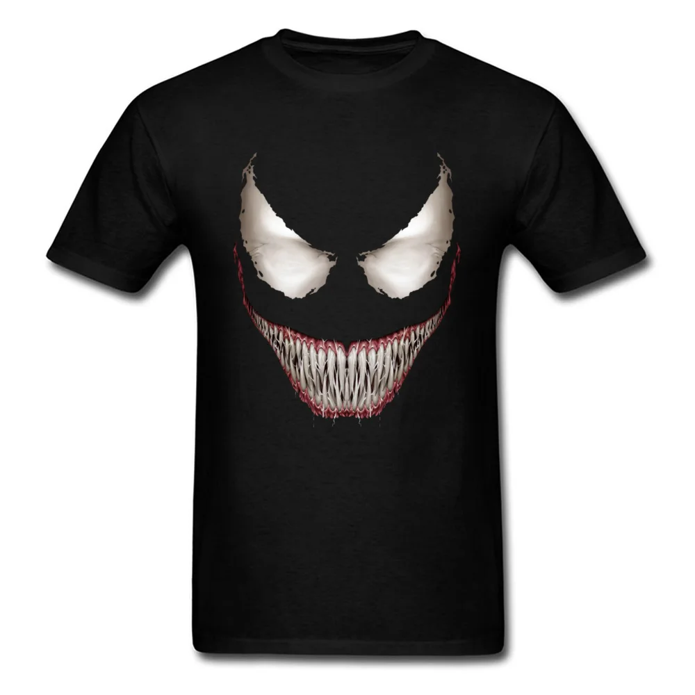 

Bad Guys Venom Smile T Shirt Hipster T-shirt Men Black Tshirt Short Sleeve Tops Crew Neck Cotton Tees Teenagers Funky Clothes