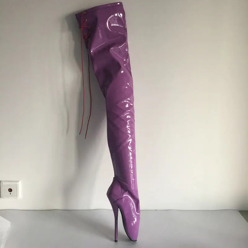 Lavender Sexy Fetish Boots Long Patent Leather Thigh High Boots Women Ballet Shoes Booties For Women Sapato Masculino Size 36-46
Lavender Sexy Fetish Boots Long Patent Leather Thigh High Boots Women Ballet Shoes Booties For Women Sapato Masculino Size 36-46