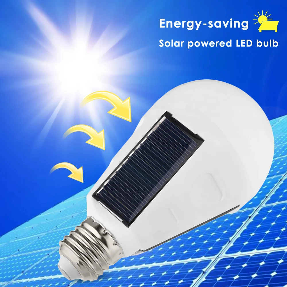 E27 - 7W Waterproof Solar Panel LED Bulb Emergency Light AC85-265 Bombillas IP65 Hiking Camping Fishing Beach Tent Lighting
E27 - 7W Waterproof Solar Panel LED Bulb Emergency Light AC85-265 Bombillas IP65 Hiking Camping Fishing Beach Tent Lighting