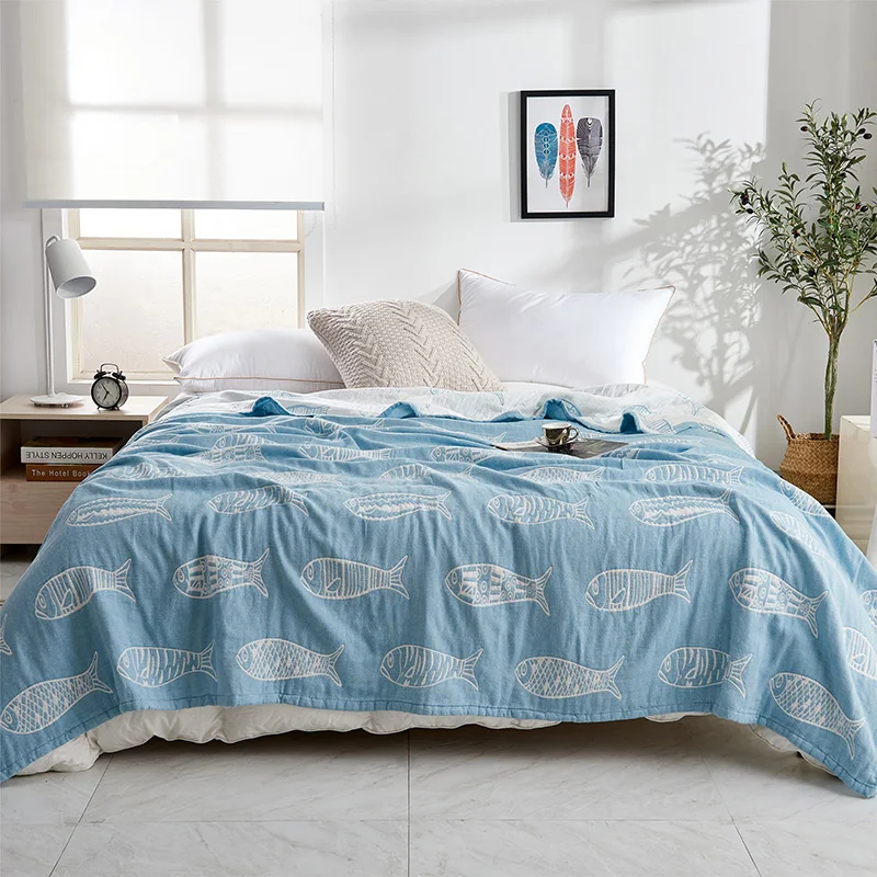 iDouillet Soft Breathable Comfortable Cotton Muslin Throw Blanket Adult Animal Fishes Kids Toddler Bed Coverlet Twin/Full/Queen
iDouillet Soft Breathable Comfortable Cotton Muslin Throw Blanket Adult Animal Fishes Kids Toddler Bed Coverlet Twin/Full/Queen