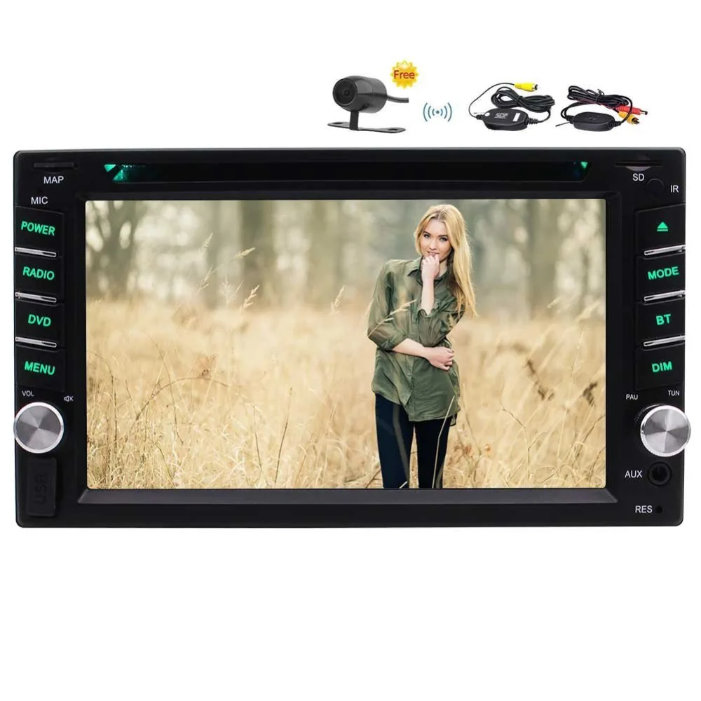 Wireless Camera+6.2" 5-Points Capacitive Touch Screen Double Din Car DVD CD Video Player Bluetooth FM/AM RDS Radio 1080P Video
Wireless Camera+6.2" 5-Points Capacitive Touch Screen Double Din Car DVD CD Video Player Bluetooth FM/AM RDS Radio 1080P Video