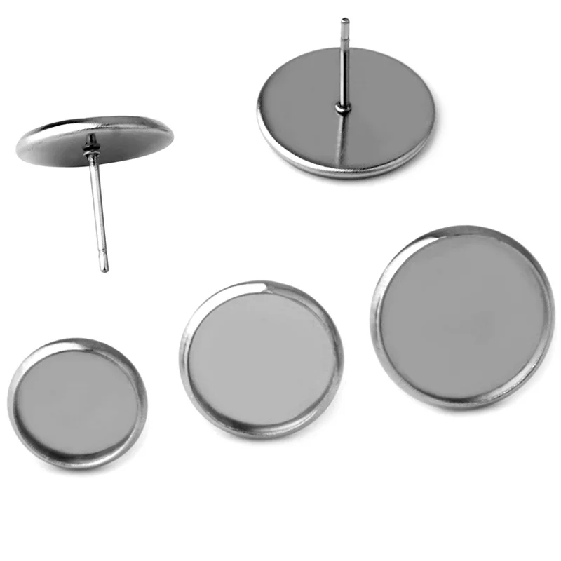 30/piece stainless steel fittings round earrings earrings tray white base suitable for DIY jewelry tassel jewelry making
30/piece stainless steel fittings round earrings earrings tray white base suitable for DIY jewelry tassel jewelry making