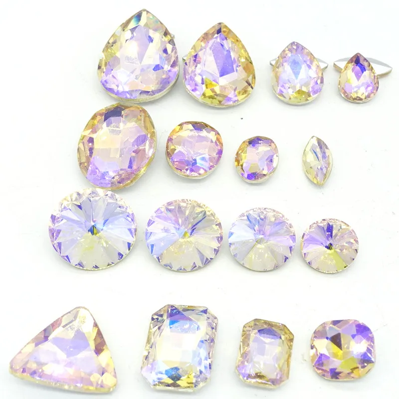 Wholesale lot Champagne AB ELEMENTS Crystal glass Beads Rivoli /Oval /Teardrop/Round
Wholesale lot Champagne AB ELEMENTS Crystal glass Beads Rivoli /Oval /Teardrop/Round