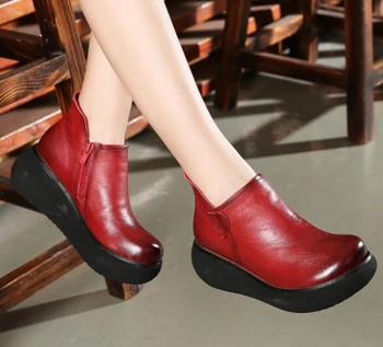 National Style Original Handmade Shallow Mouth Famale Shoes Muffin High Heel Leather Wedge Single Shoes Women's Shoes
National Style Original Handmade Shallow Mouth Famale Shoes Muffin High Heel Leather Wedge Single Shoes Women's Shoes