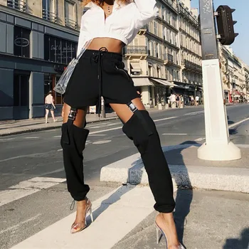 Women's Zip Pocket Elastic High Waist Trousers Hollow Loose Harlan Punk Casual Trousers Pants
Women's Zip Pocket Elastic High Waist Trousers Hollow Loose Harlan Punk Casual Trousers Pants
