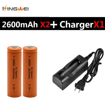Original KingWei 2Pcs Orange 2600mAh 18650 Rechargeable Li-ion Battery With NK-803C 3.7v 18650 Battery Charger for Headlamp
Original KingWei 2Pcs Orange 2600mAh 18650 Rechargeable Li-ion Battery With NK-803C 3.7v 18650 Battery Charger for Headlamp