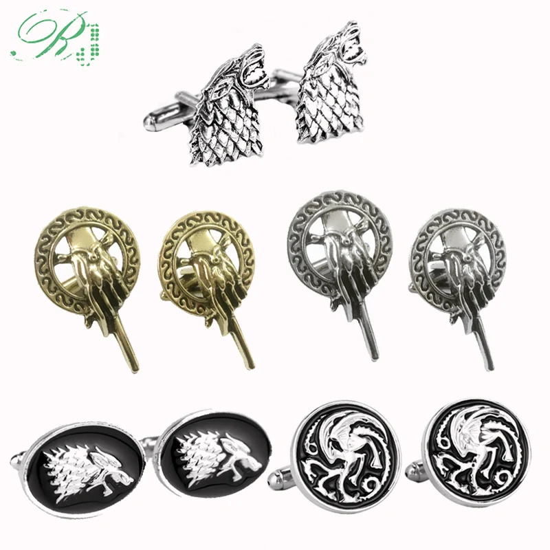 RJ Game Of Thrones Cufflinks Hand of the King Buttons A Song of Ice and Fire Stark Dragon Wolf Tie Clips Men Avengers Jewelry
RJ Game Of Thrones Cufflinks Hand of the King Buttons A Song of Ice and Fire Stark Dragon Wolf Tie Clips Men Avengers Jewelry